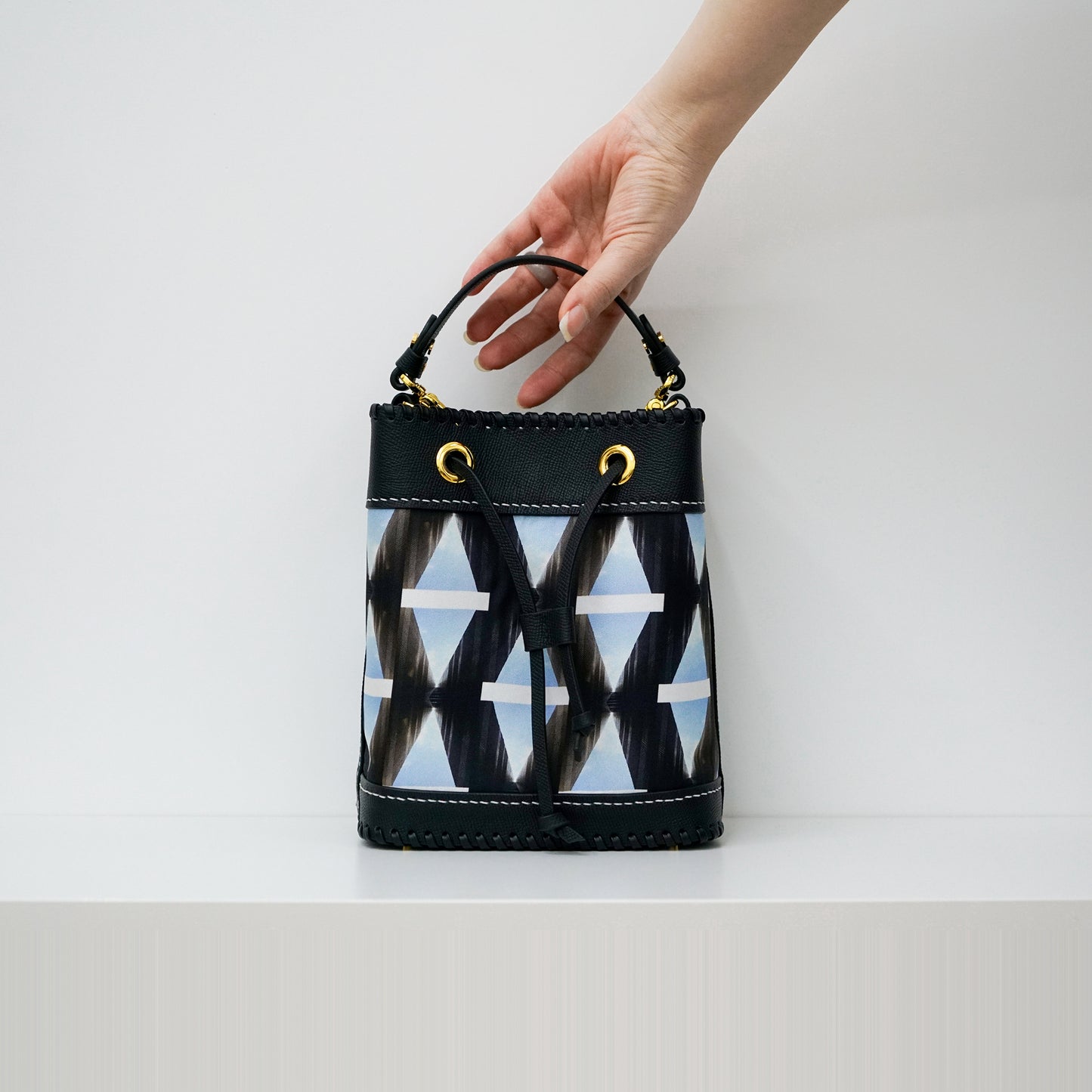 Silk Leather Symphony - Bucket Bag (真絲水桶包) Made in Hong Kong