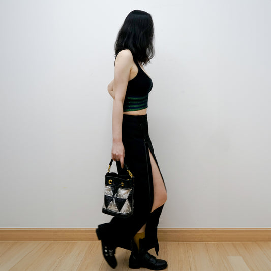 Silk Leather Symphony - Bucket Bag (真絲水桶包)