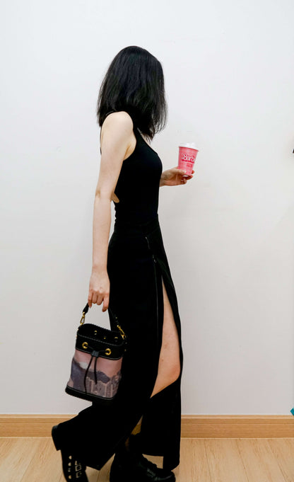 RARE : The Harbour Silk-Leather Bucket Bag ( One & Only )