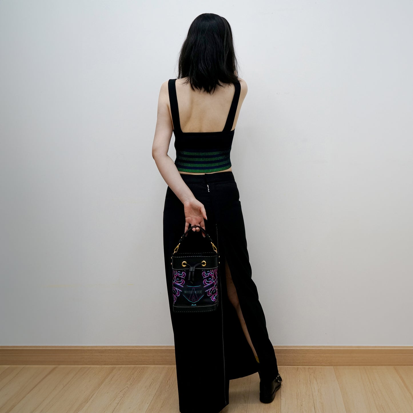 Silk Leather Symphony - Bucket Bag (真絲水桶包)