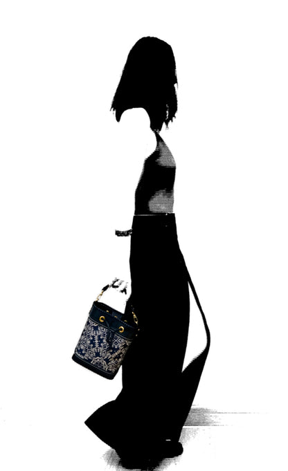 Silk Leather Symphony - Bucket Bag (真絲水桶包)