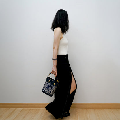 Silk Leather Symphony - Bucket Bag (真絲水桶包)