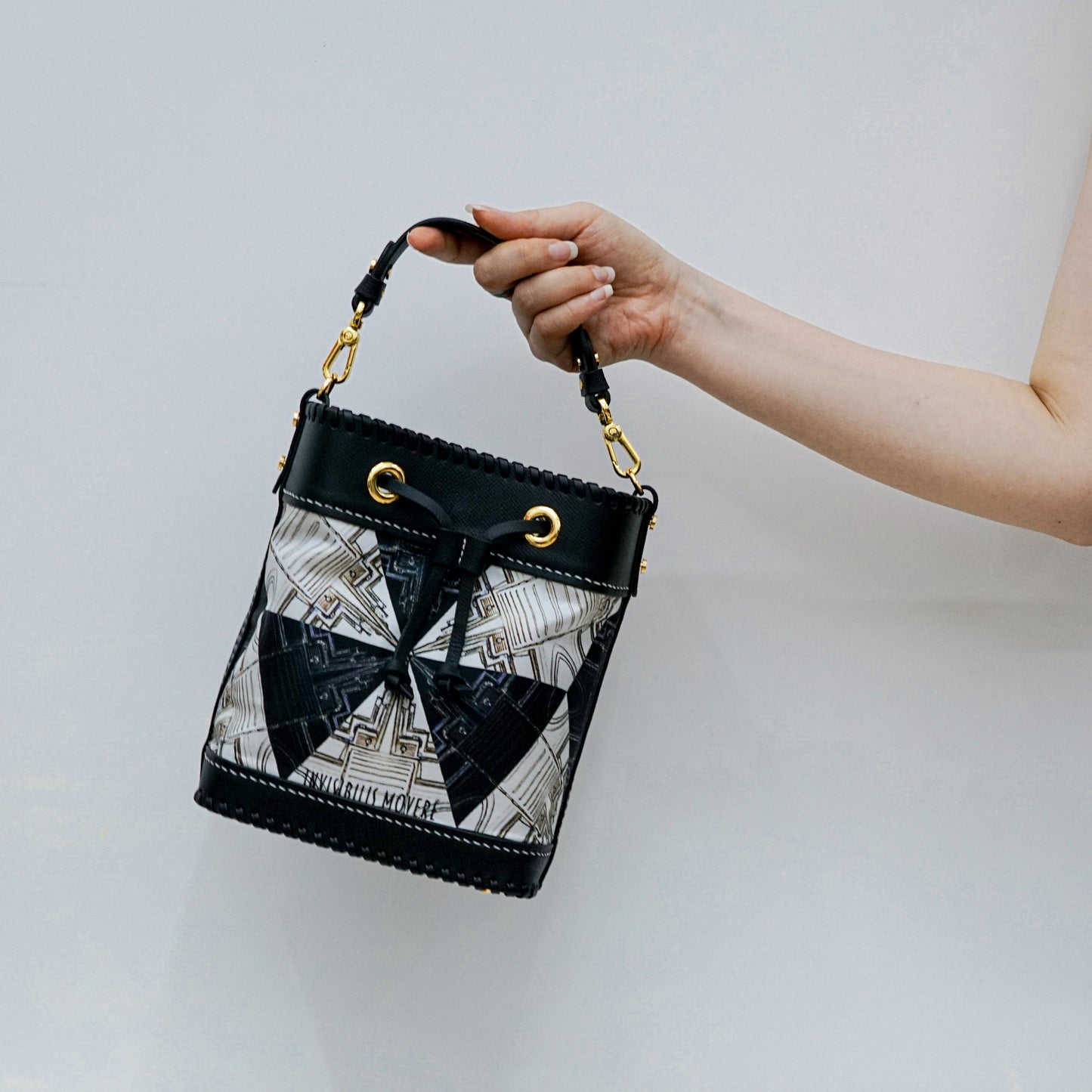 Silk Leather Symphony - Bucket Bag (真絲水桶包) Made in Hong Kong