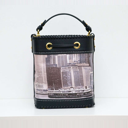 RARE : The Harbour Silk-Leather Bucket Bag ( One & Only )