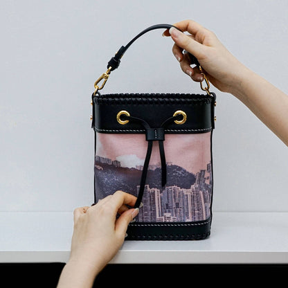 RARE : The Harbour Silk-Leather Bucket Bag ( One & Only )