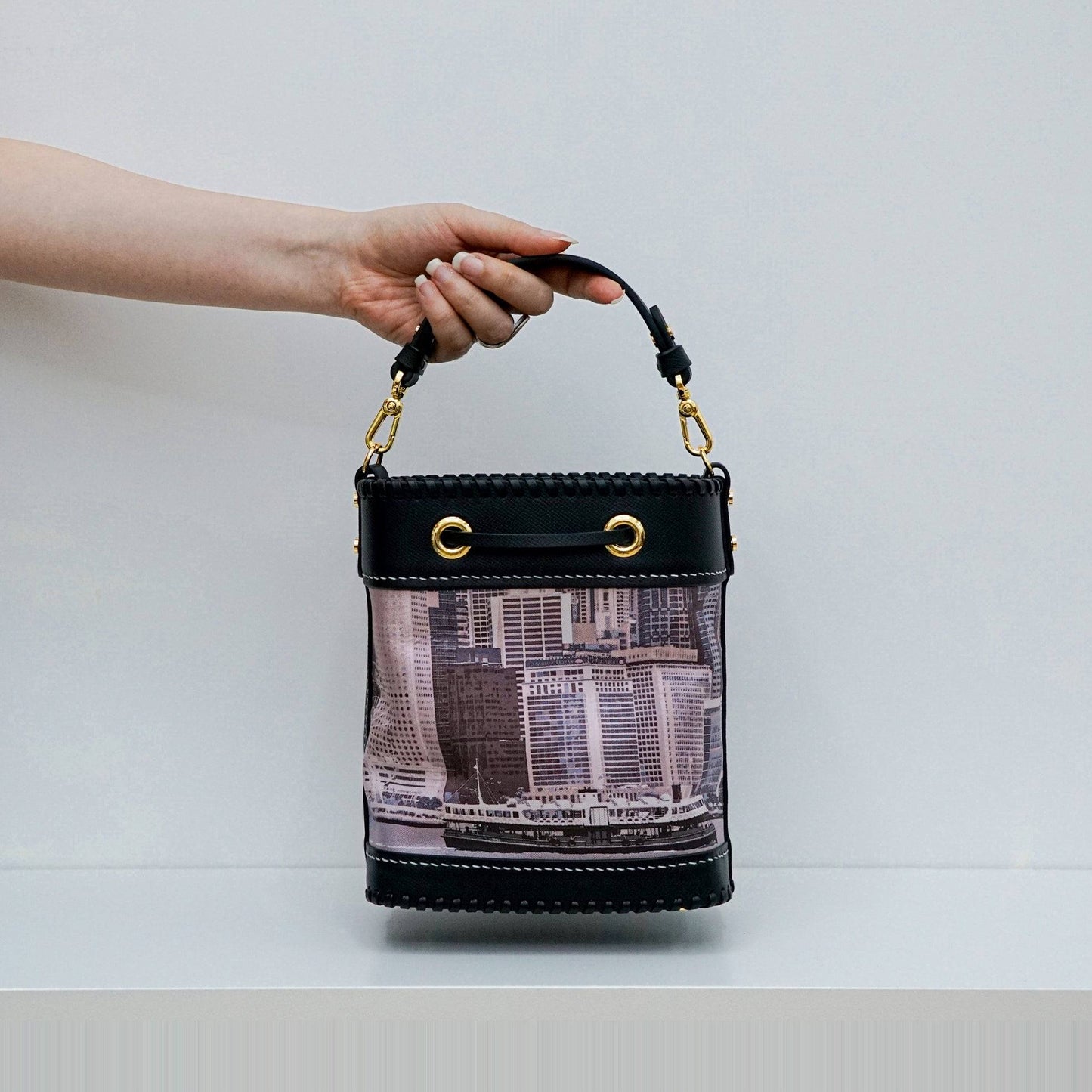 RARE : The Harbour Silk-Leather Bucket Bag ( One & Only )