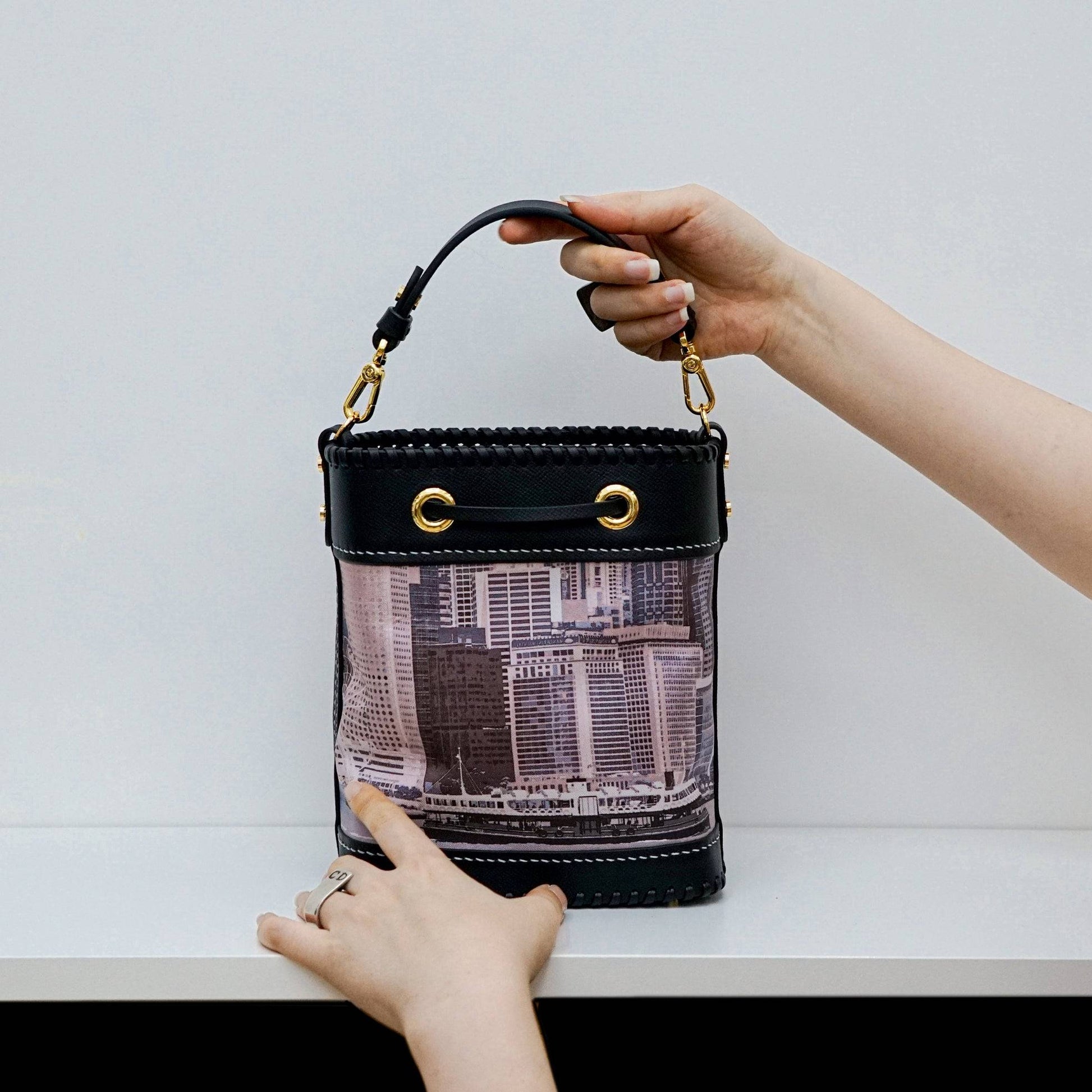 RARE : The Harbour Silk-Leather Bucket Bag ( One & Only )